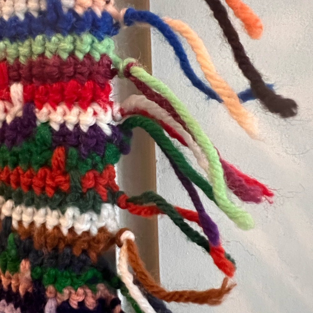 Boho Style Hand Crocheted Rug - Picture 2 of 5